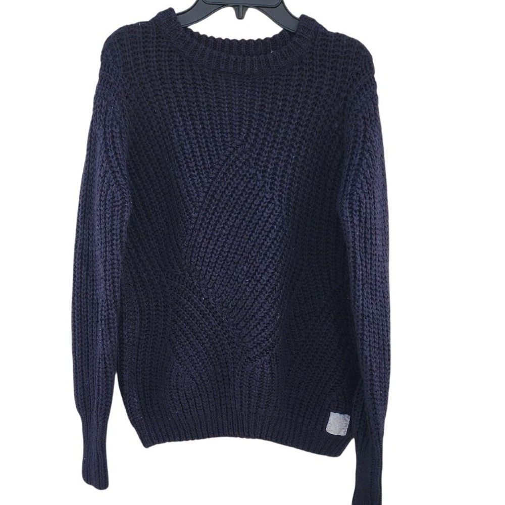 Superdry Navy Cable Preppy‎ Knit Xsmall Sweater Old Money Quiet Luxury Coastal